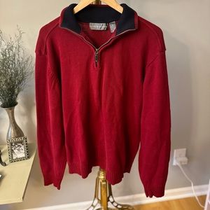 🌸 4/$20 Mens long sleeve half zip pullover sweater by Oscar De La Renta size XL